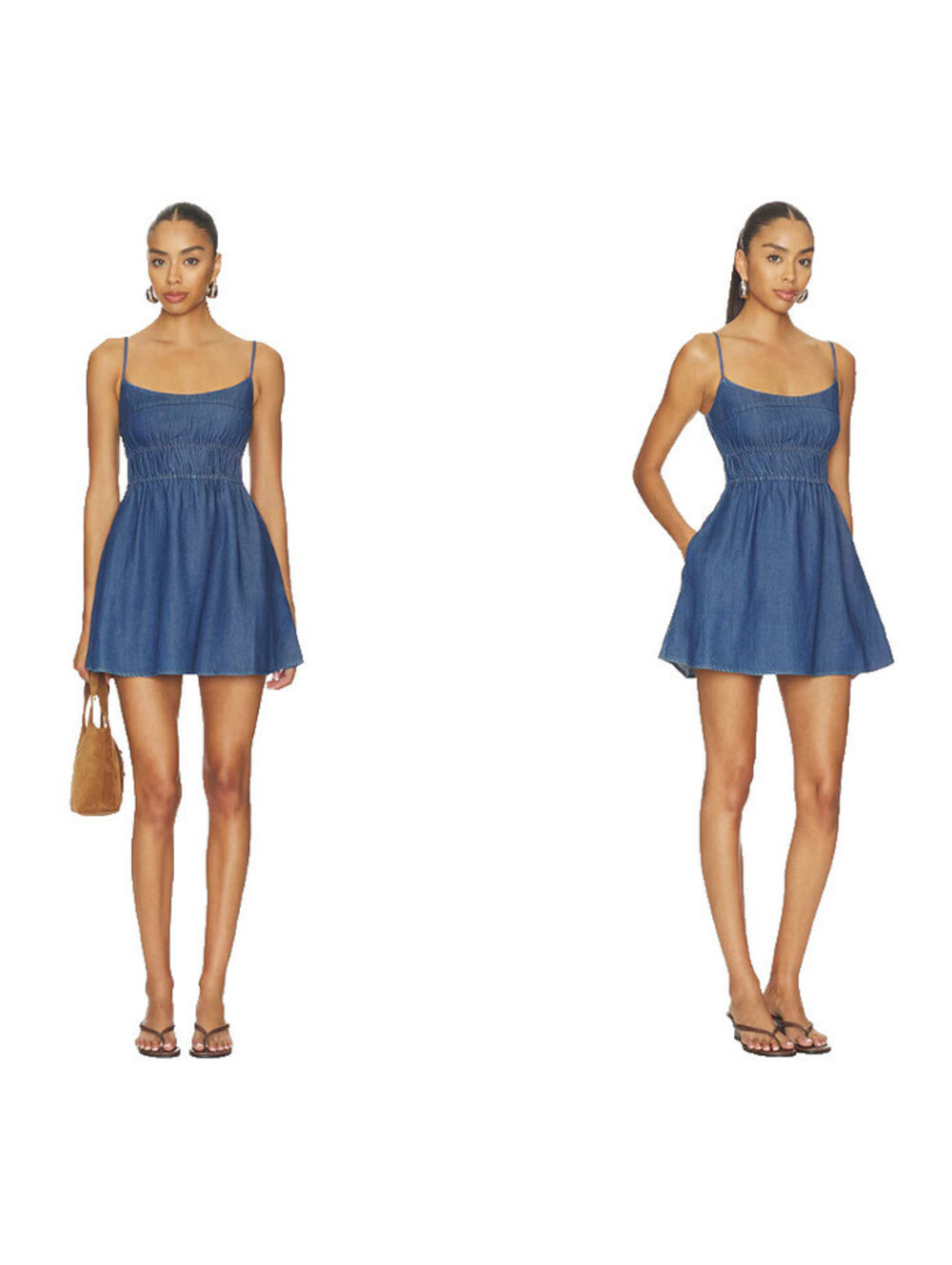 Revolve Lovers And Friends Juni Mini Dress dark wash denim size XXS NWT $200msrp